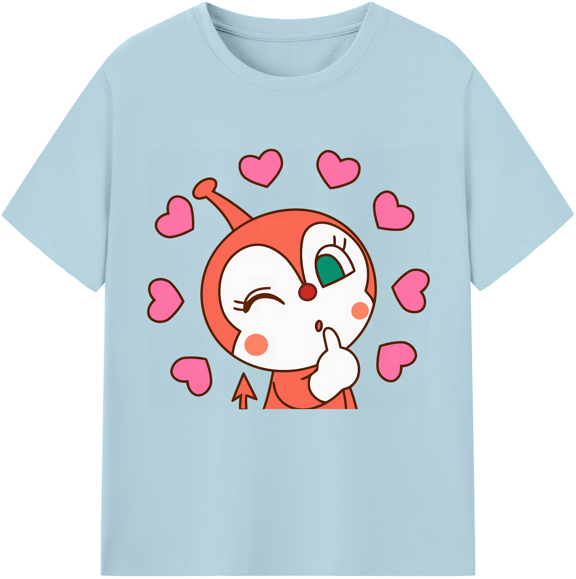 （画像用） アンパンマン Anpanman 綿100％半袖Tシャツ（フロントプリント）